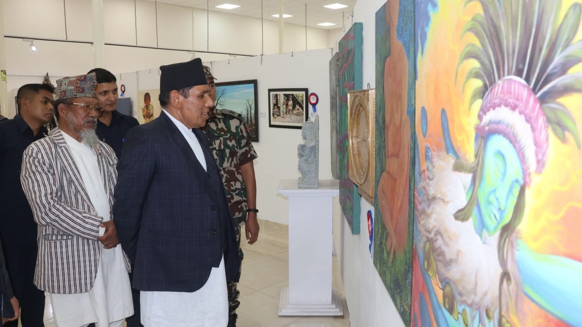 ‘राष्ट्रिय ललितकला प्रदर्शनी’काे आज अन्तिम दिन, अहिलेसम्म ३० हजारले गरे अवलाेकन (तस्बिरहरू)