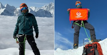 दन्तबहादुर छत्याल लोबुचे शिरमा, सशस्त्र प्रहरीले दियाे सगरमाथा आराेहणकाे शुभकामना