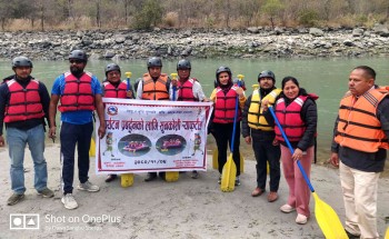 सुनकोसीमा पर्यटन प्रर्वद्धनका लागि र्‍याफ्टिङ सुरु