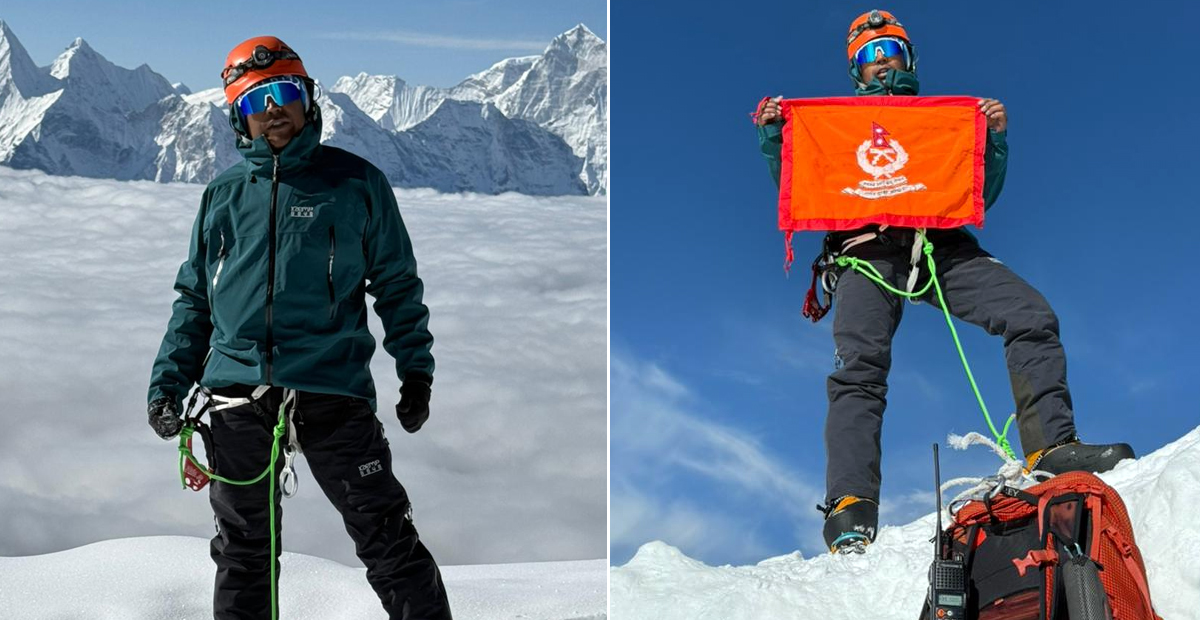 दन्तबहादुर छत्याल लोबुचे शिरमा, सशस्त्र प्रहरीले दियाे सगरमाथा आराेहणकाे शुभकामना